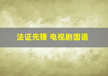 法证先锋 电视剧国语